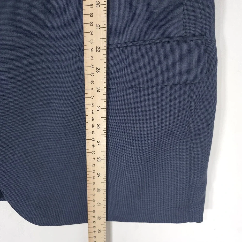 MANTONI Milan Italy Mens Suit Blazer Pants 46L Super 140S 100% Virgin Wool 38x30